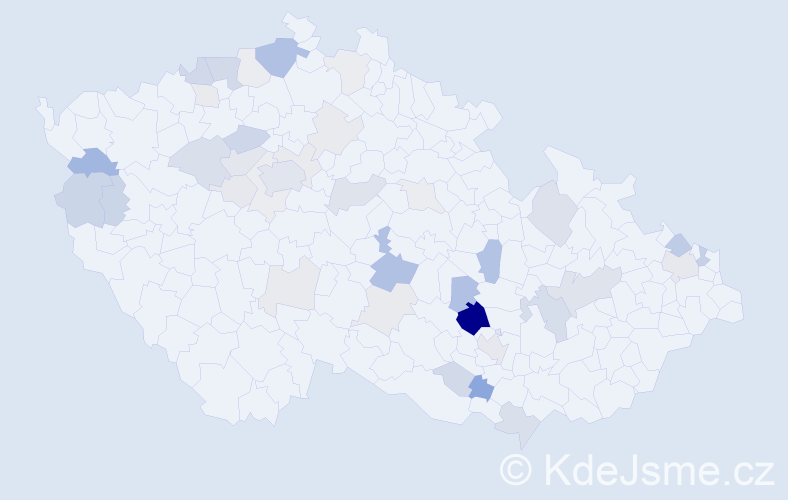 Příjmení: 'Babička', počet výskytů 109 v celé ČR