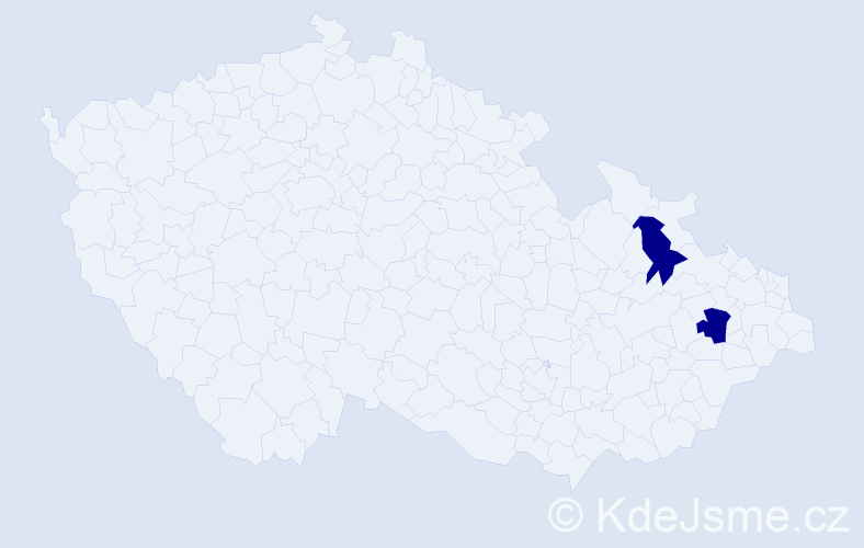 Příjmení: 'Thiniusová', počet výskytů 2 v celé ČR