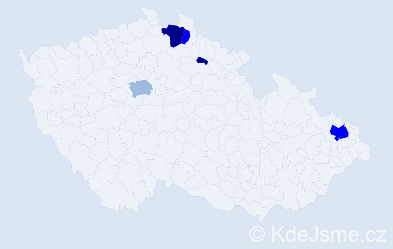Příjmení: 'Trytko', počet výskytů 15 v celé ČR