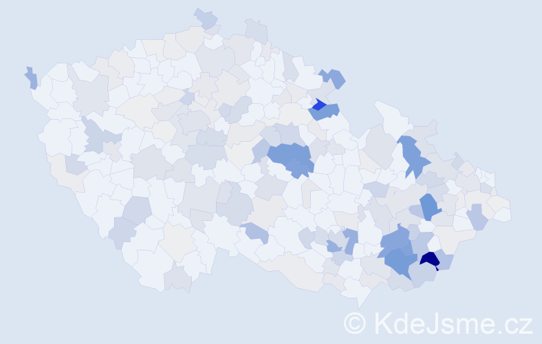 Příjmení: 'Remešová', počet výskytů 803 v celé ČR