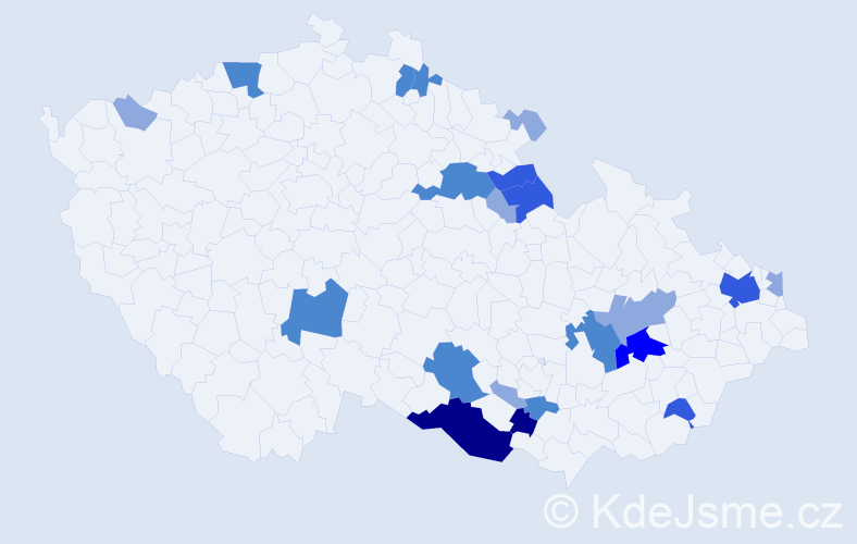 Příjmení: 'Feichtinger', počet výskytů 48 v celé ČR