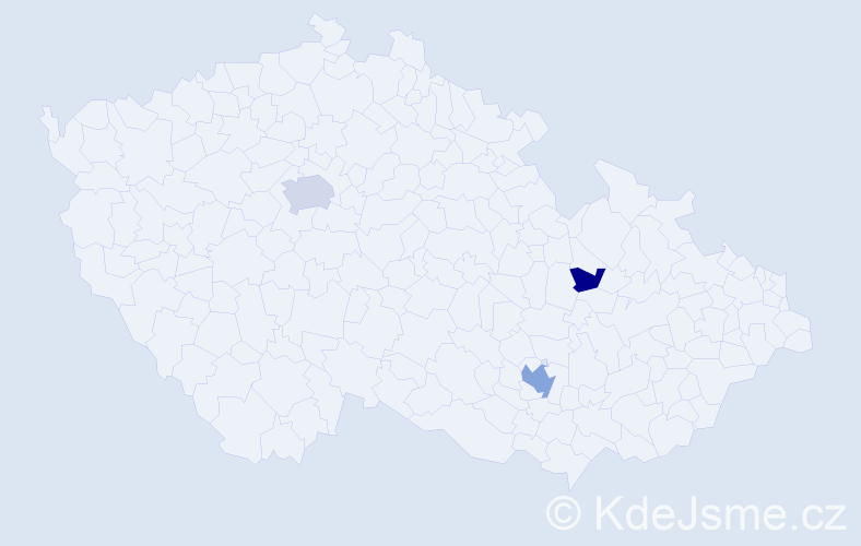 Příjmení: 'Hykrda', počet výskytů 13 v celé ČR