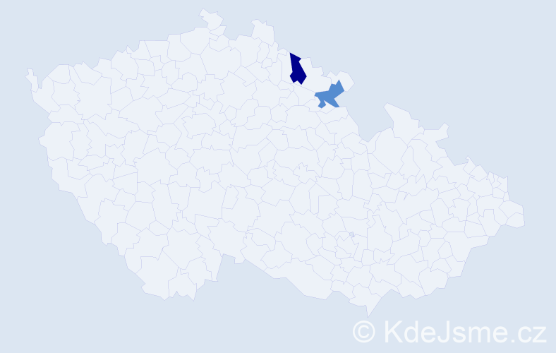 Příjmení: 'Kiják', počet výskytů 2 v celé ČR