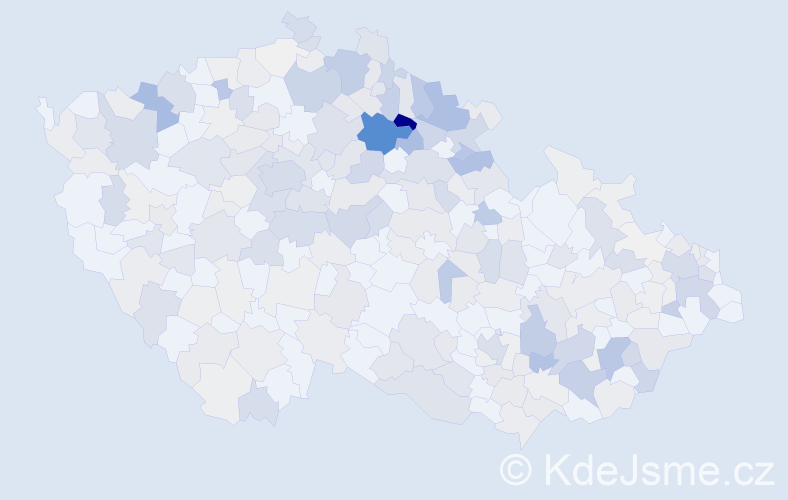 Příjmení: 'Knapová', počet výskytů 918 v celé ČR