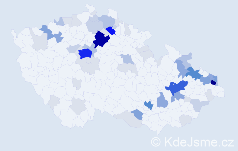 Příjmení: 'Konopka', počet výskytů 220 v celé ČR
