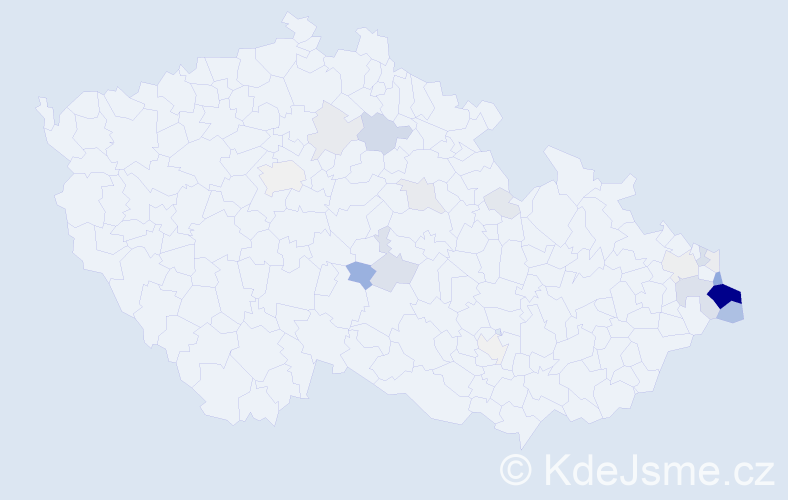 Příjmení: 'Cymorek', počet výskytů 113 v celé ČR