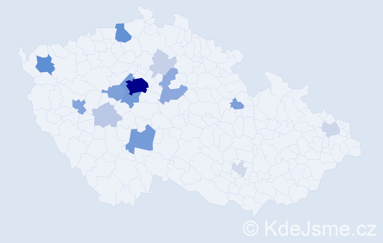 Příjmení: 'Zheng', počet výskytů 121 v celé ČR