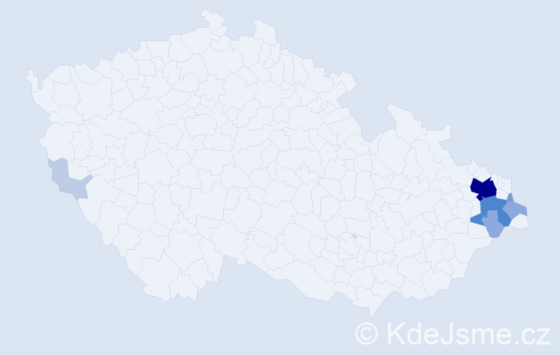 Příjmení: 'Mechel', počet výskytů 28 v celé ČR