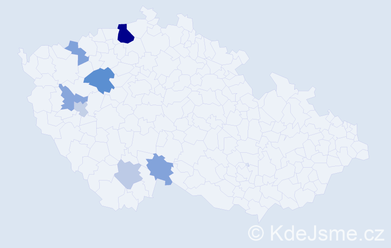 Příjmení: 'Cynybulk', počet výskytů 15 v celé ČR
