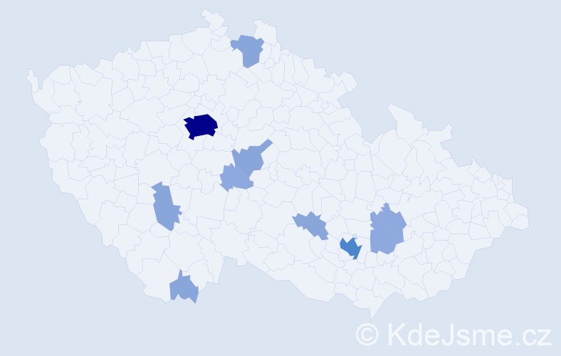 Příjmení: 'Almerová', počet výskytů 26 v celé ČR