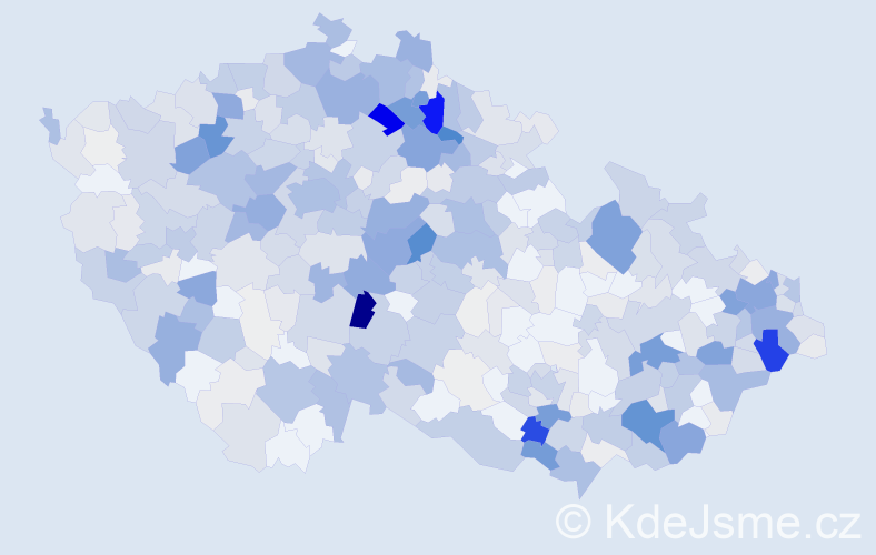 Příjmení: 'Zajícová', počet výskytů 2309 v celé ČR
