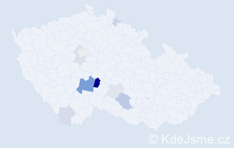 Příjmení: 'Tenkl', počet výskytů 69 v celé ČR