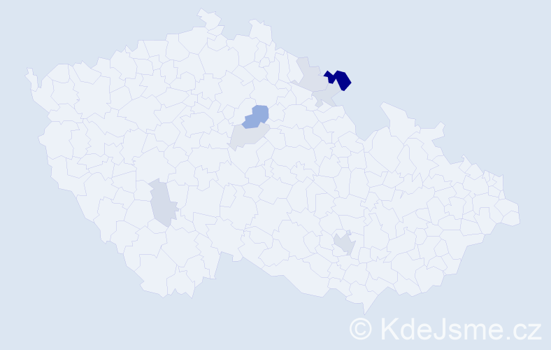 Příjmení: 'Letzel', počet výskytů 16 v celé ČR