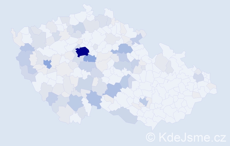 Příjmení: 'Zídková', počet výskytů 455 v celé ČR