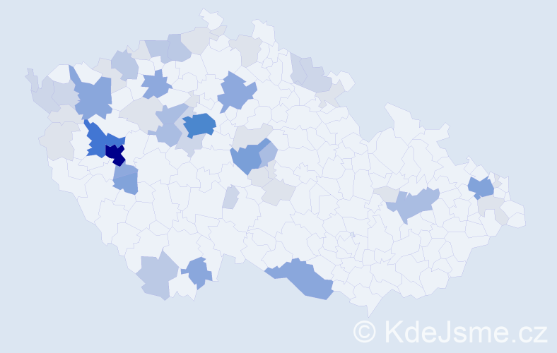Příjmení: 'Nocar', počet výskytů 170 v celé ČR