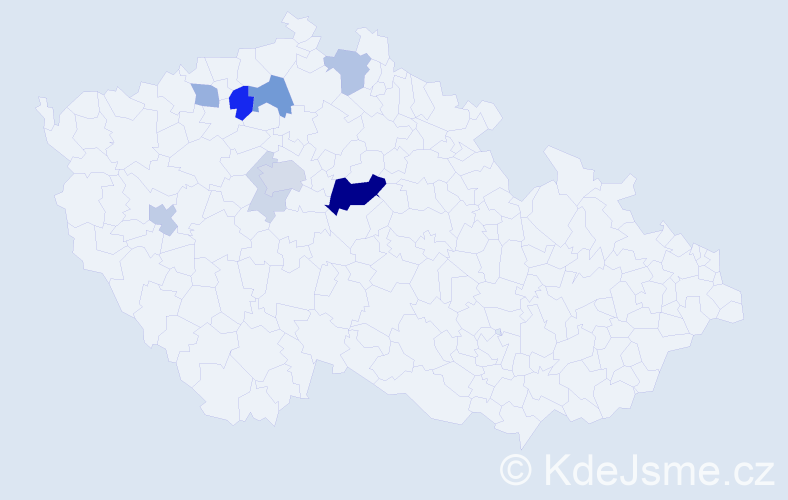 Příjmení: 'Machurka', počet výskytů 30 v celé ČR