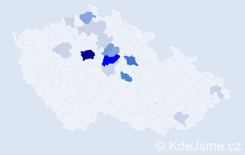 Příjmení: 'Šárovec', počet výskytů 54 v celé ČR