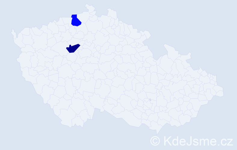 Příjmení: 'Kotlik', počet výskytů 9 v celé ČR