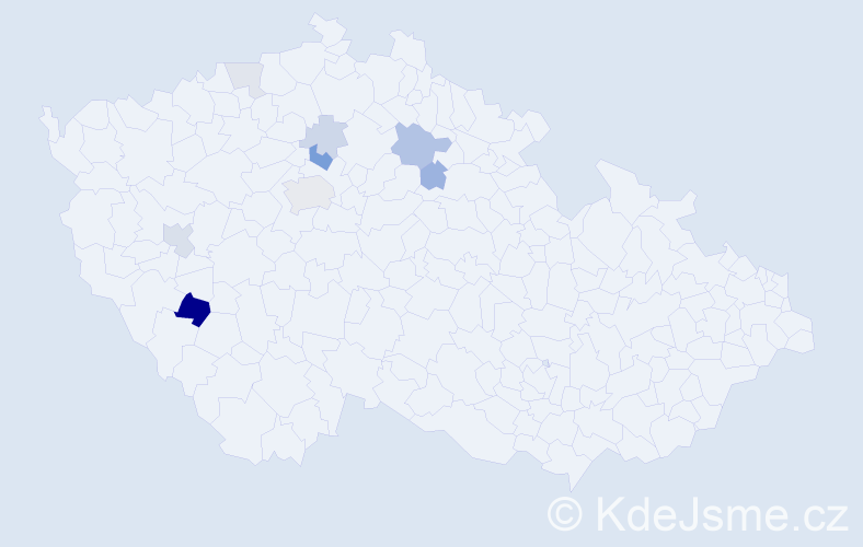 Příjmení: 'Capratová', počet výskytů 18 v celé ČR