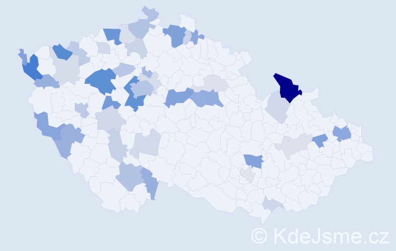 Příjmení: 'Lai', počet výskytů 121 v celé ČR