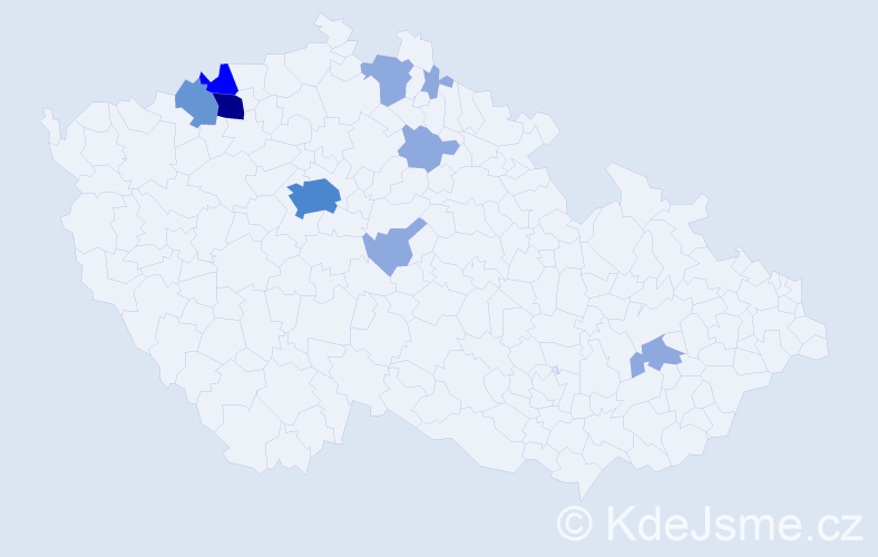 Příjmení: 'Lenko', počet výskytů 26 v celé ČR