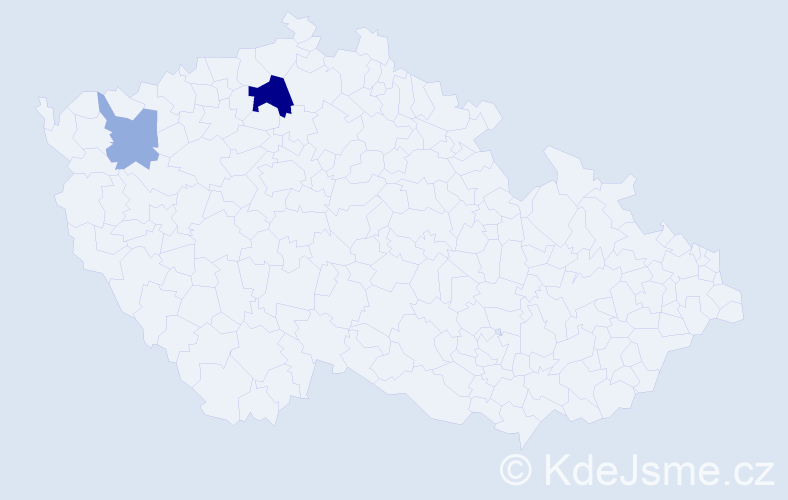 Příjmení: 'Stranková', počet výskytů 5 v celé ČR