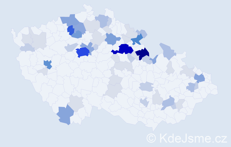 Příjmení: 'Pišlová', počet výskytů 188 v celé ČR