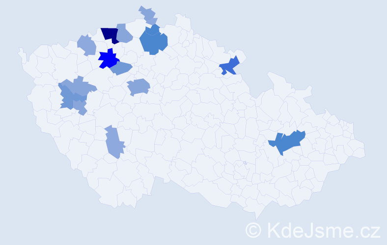 Příjmení: 'Ingrišová', počet výskytů 52 v celé ČR