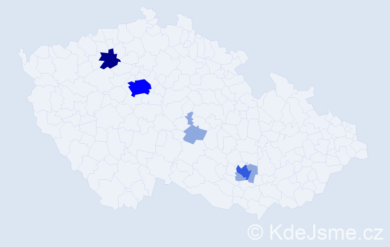Příjmení: 'Libus', počet výskytů 14 v celé ČR