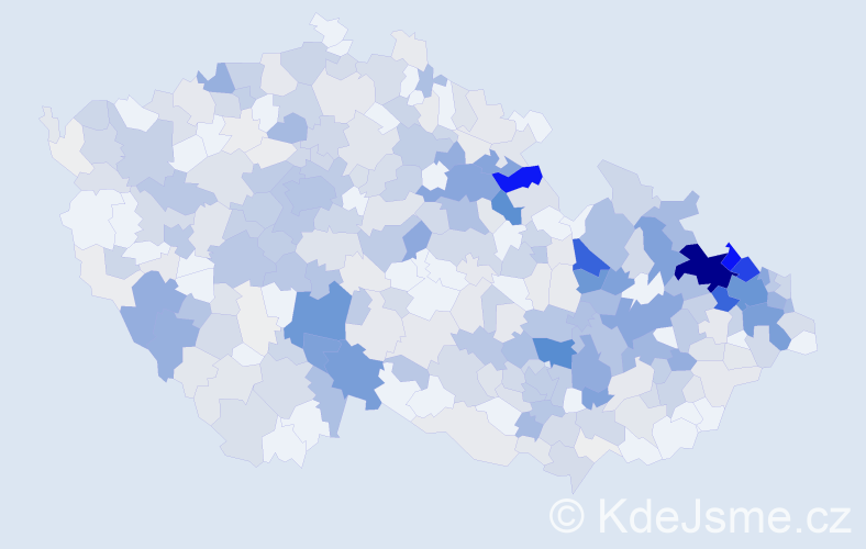 Příjmení: 'Kupková', počet výskytů 1959 v celé ČR