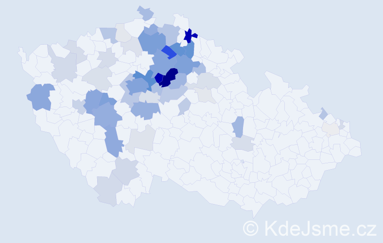 Příjmení: 'Semecká', počet výskytů 217 v celé ČR