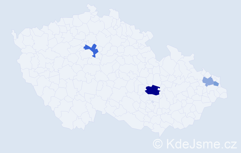 Příjmení: 'Frkousová', počet výskytů 14 v celé ČR
