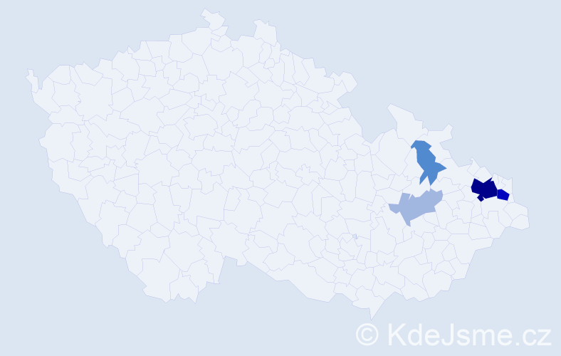 Příjmení: 'Stachelová', počet výskytů 17 v celé ČR