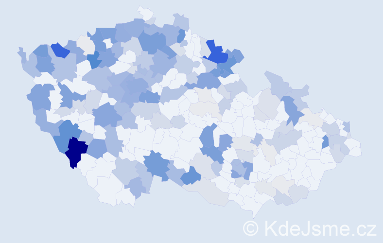 Příjmení: 'Hofmann', počet výskytů 666 v celé ČR