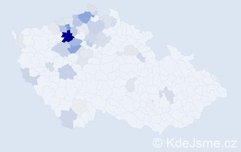 Příjmení: 'Aulický', počet výskytů 138 v celé ČR