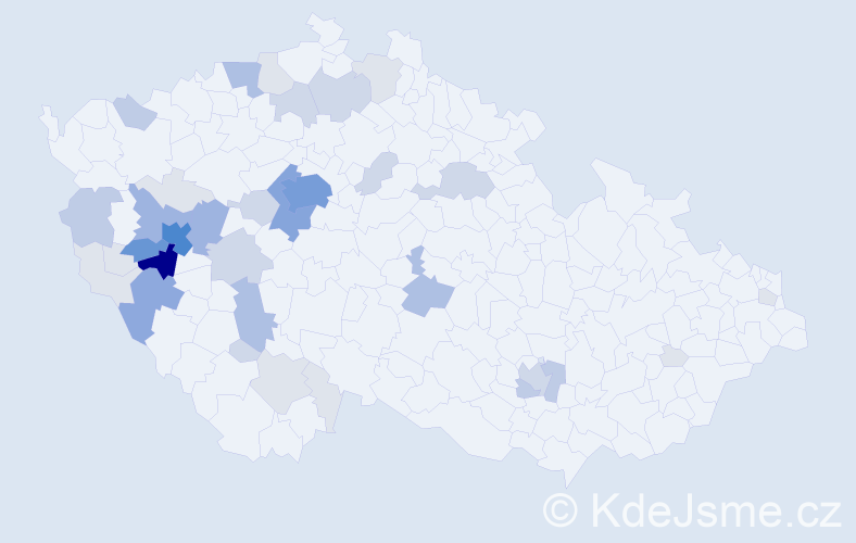 Příjmení: 'Krs', počet výskytů 134 v celé ČR