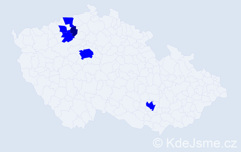 Příjmení: 'Gaertner', počet výskytů 7 v celé ČR