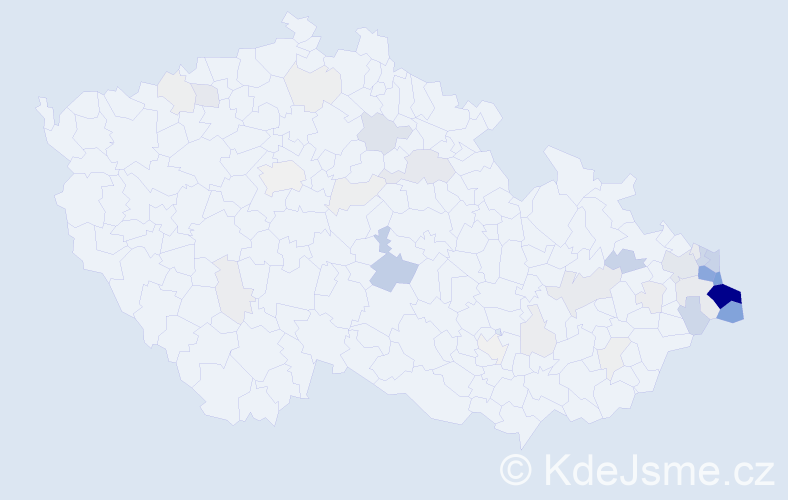 Příjmení: 'Szturc', počet výskytů 219 v celé ČR