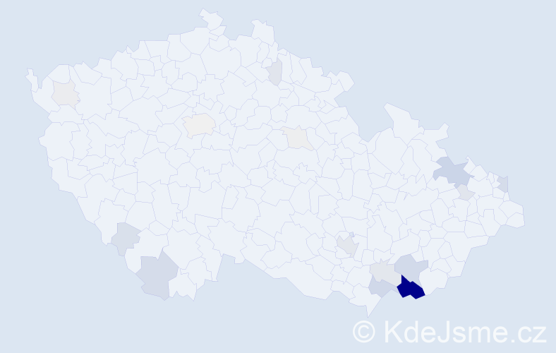 Příjmení: 'Grabcová', počet výskytů 94 v celé ČR