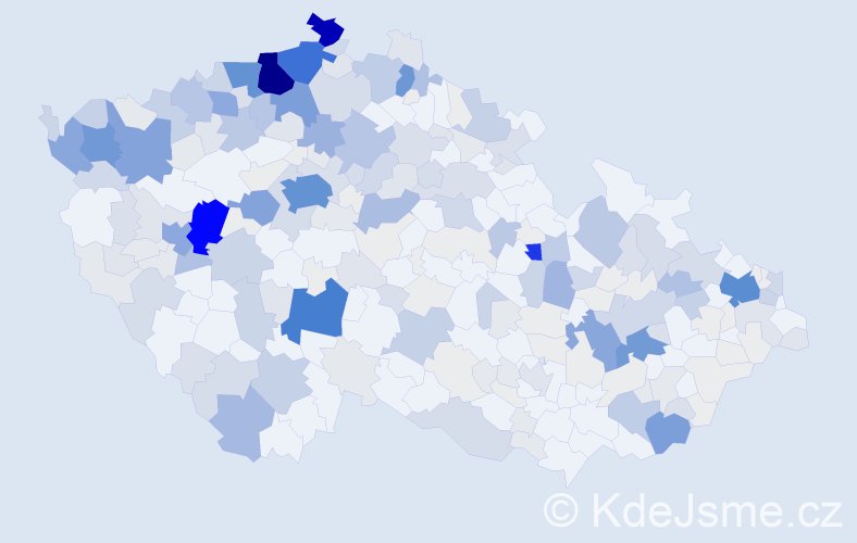 Příjmení: 'Miko', počet výskytů 1308 v celé ČR