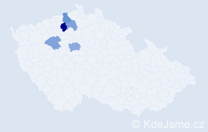 Příjmení: 'Hulzerová', počet výskytů 16 v celé ČR