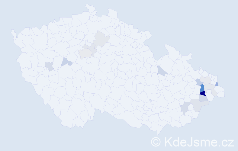 Příjmení: 'Smolanová', počet výskytů 38 v celé ČR