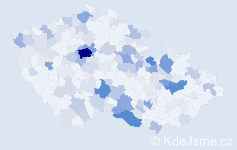 Příjmení: 'Vyhnálek', počet výskytů 523 v celé ČR