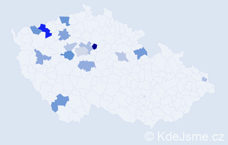 Příjmení: 'Garayová', počet výskytů 24 v celé ČR
