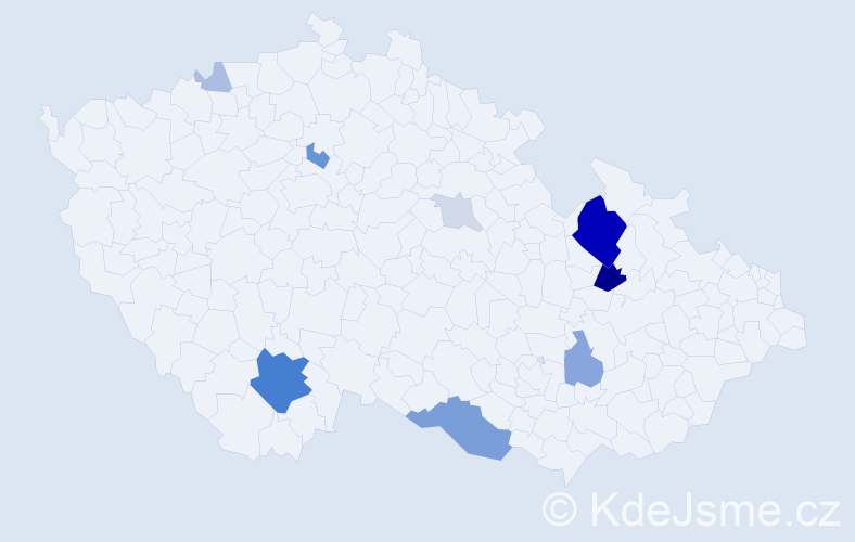 Příjmení: 'Langmannová', počet výskytů 35 v celé ČR