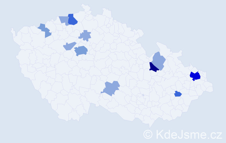 Příjmení: 'Dzuriková', počet výskytů 30 v celé ČR