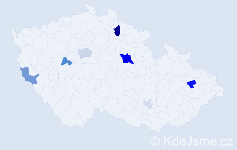 Příjmení: 'Bandžuch', počet výskytů 16 v celé ČR