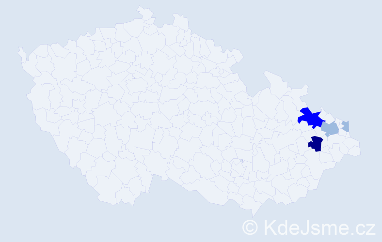Příjmení: 'Piecek', počet výskytů 9 v celé ČR