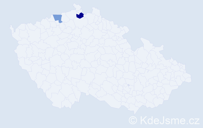Příjmení: 'Partik', počet výskytů 2 v celé ČR