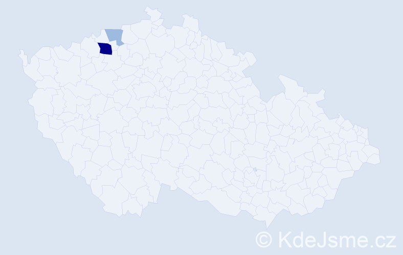 Příjmení: 'Huyerová', počet výskytů 5 v celé ČR
